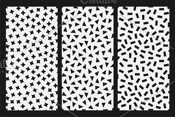 Minimalistic seamless b&w pattens in Patterns - product preview 6