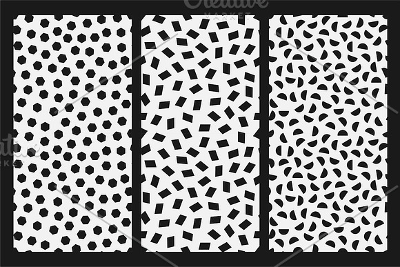 Minimalistic seamless b&w pattens in Patterns - product preview 7