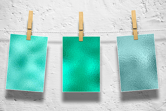 25 Turquoise Foil Digital Papers in Textures - product preview 6
