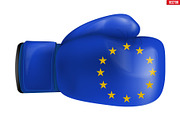 Boxing gloves with EU Flag
