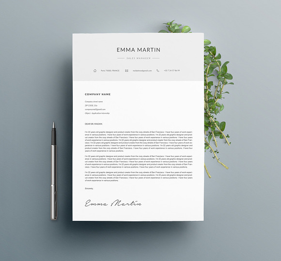 Resume Template "EMMA" A4 in Resume Templates - product preview 2