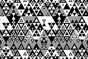 Black white triangles geo pattern