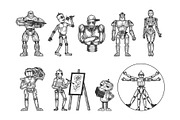 Robots set sketch vector