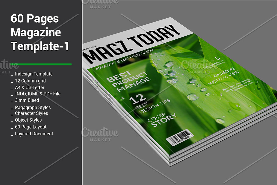 60 Pages Magazine Templates - 1 in Magazine Templates - product preview 8