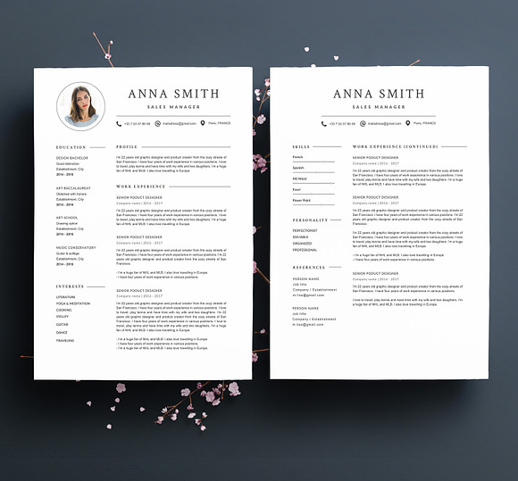 Modern Resume Template "ANNA" A4 in Resume Templates - product preview 1