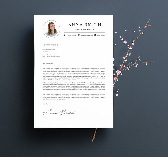 Modern Resume Template "ANNA" A4 in Resume Templates - product preview 2