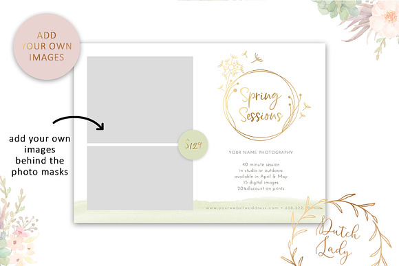 PSD Photo Session Card Template #57 in Card Templates - product preview 1