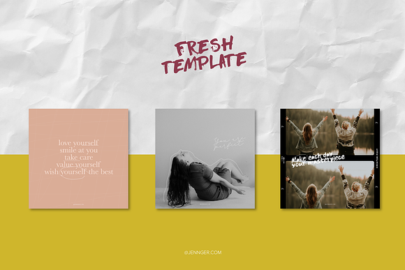 Template Instagram Fresh in Instagram Templates - product preview 4