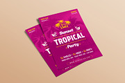 Sunset Tropical Party Flyer