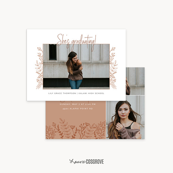 Graduation Card Template - RS5x7C in Card Templates - product preview 2