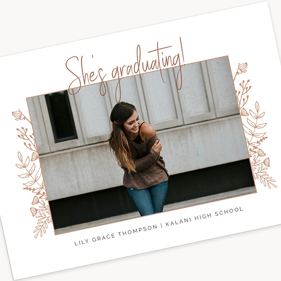 Graduation Card Template - RS5x7C in Card Templates - product preview 3