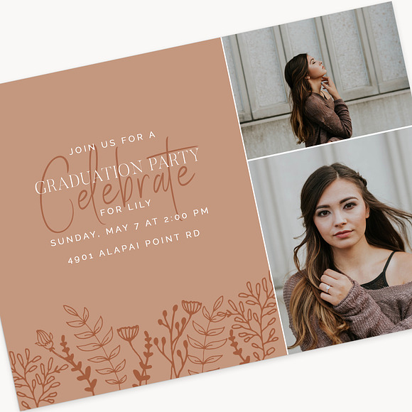 Graduation Card Template - RS5x7C in Card Templates - product preview 4