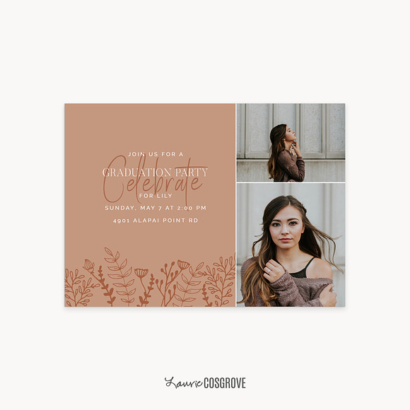 Graduation Card Template - RS5x7C in Card Templates - product preview 5