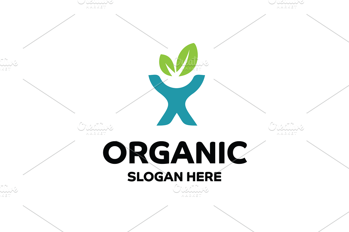 Human with Leafs Logo in Logo Templates - product preview 8