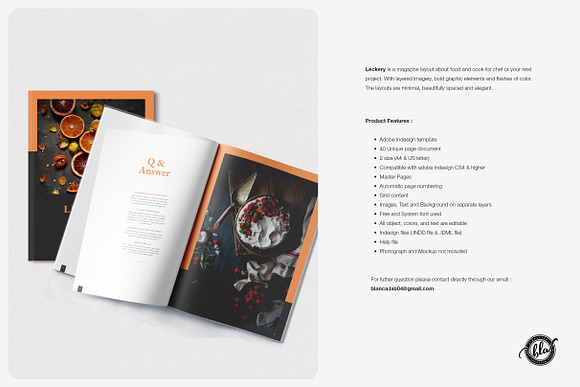 LECKERY Food Magazine & Cookbook in Magazine Templates - product preview 1