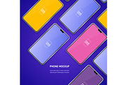 Mobile Phones Mockups Front View