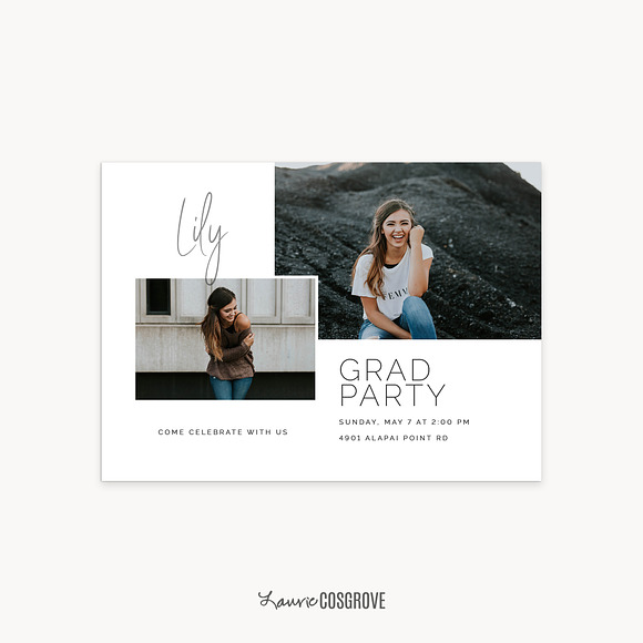 Graduation Card Template - RS5x7D in Card Templates - product preview 2