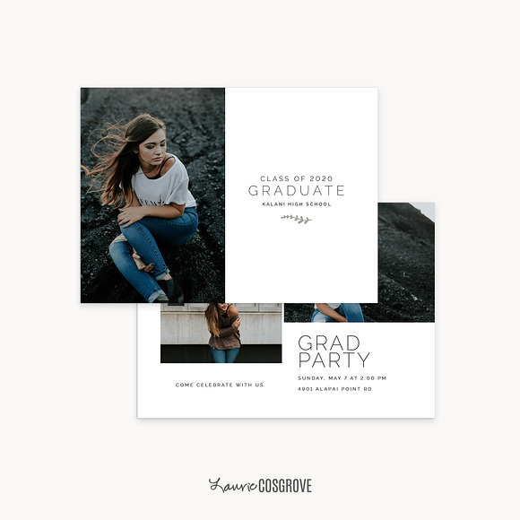 Graduation Card Template - RS5x7D in Card Templates - product preview 3