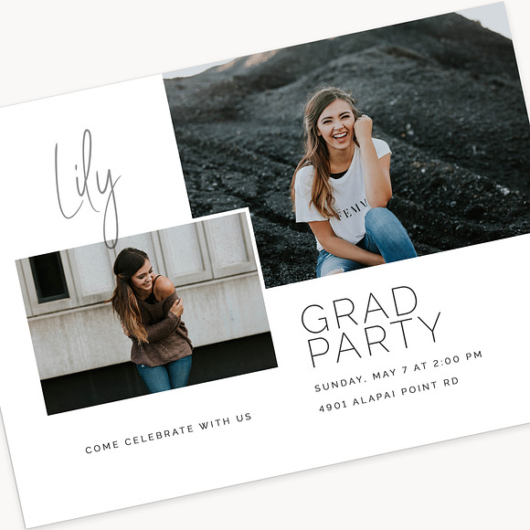 Graduation Card Template - RS5x7D in Card Templates - product preview 5