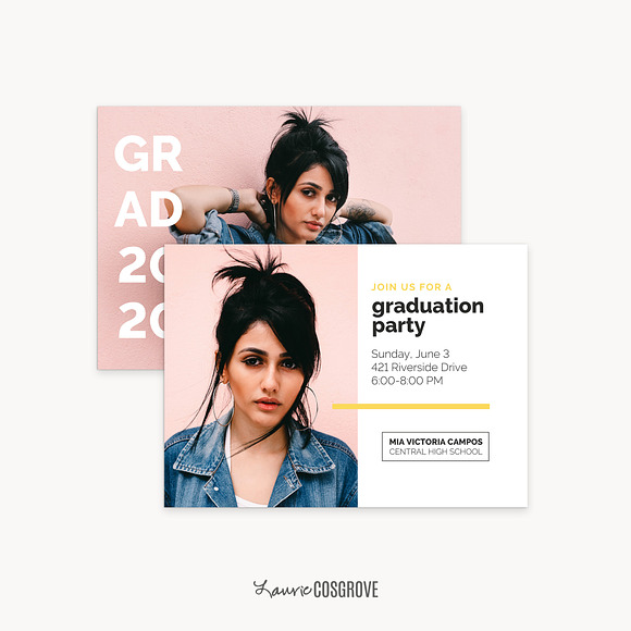 Graduation Card Template - OT5x7C in Card Templates - product preview 1