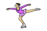 Figure ice skating athlete girl