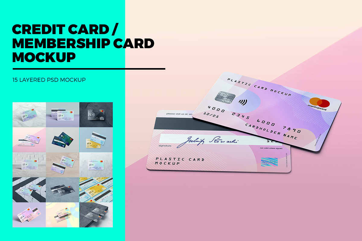 Plastic Card - Bank Card MockUp in Product Mockups - product preview 8
