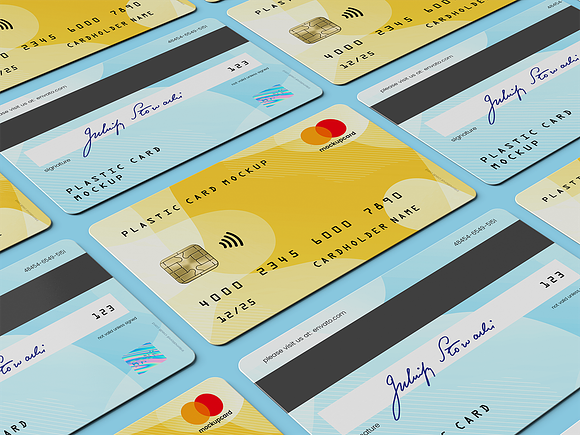 Plastic Card - Bank Card MockUp in Product Mockups - product preview 12