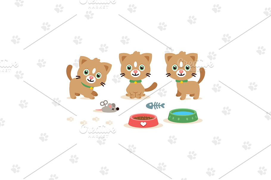 Kitty Clipart/ Cat Clipart Mascot in Illustrations - product preview 8