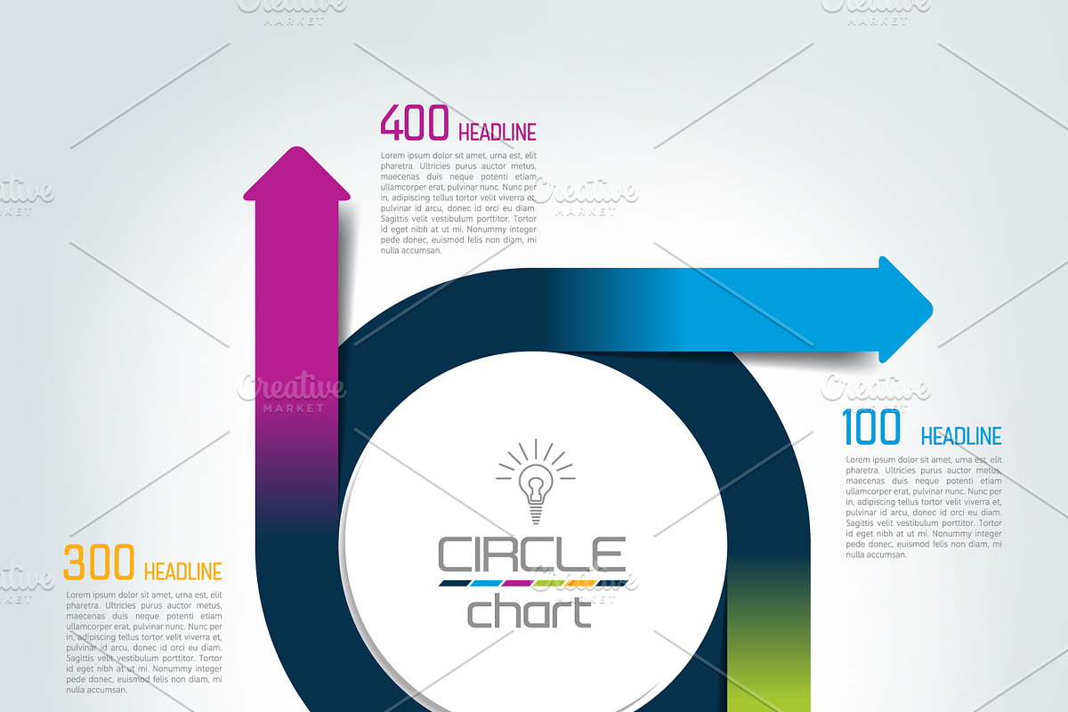 Circle chart, infographic, diagram. in Illustrations - product preview 8