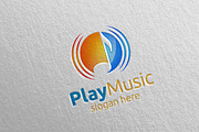 Music Logo with Note Concept 25