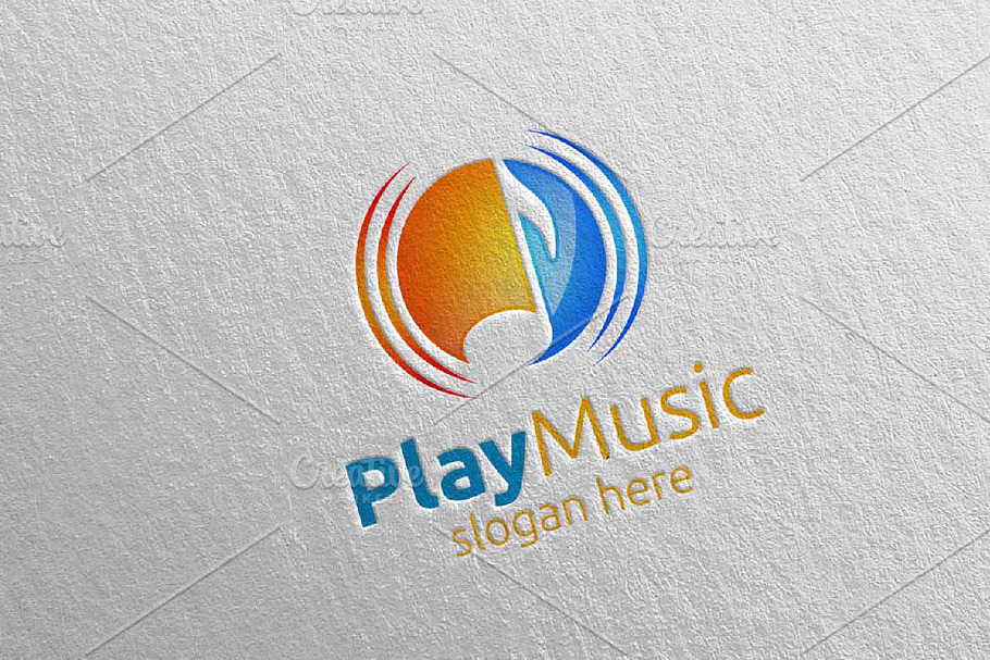 Music Logo with Note Concept 25 in Logo Templates - product preview 8