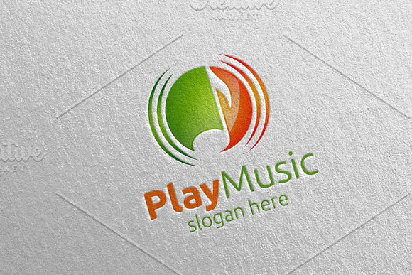 Music Logo with Note Concept 25 in Logo Templates - product preview 1