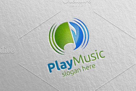 Music Logo with Note Concept 25 in Logo Templates - product preview 2