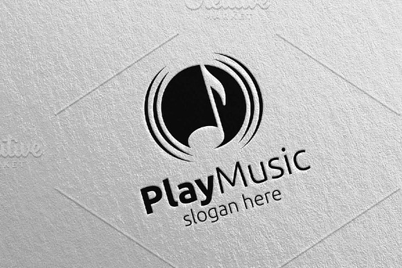 Music Logo with Note Concept 25 in Logo Templates - product preview 4