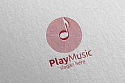 Music Logo with Note Concept 26