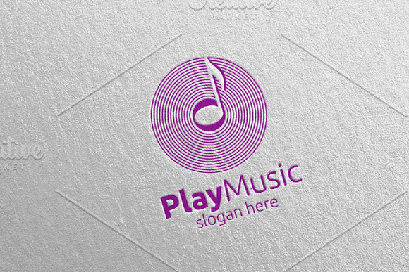 Music Logo with Note Concept 26 in Logo Templates - product preview 1