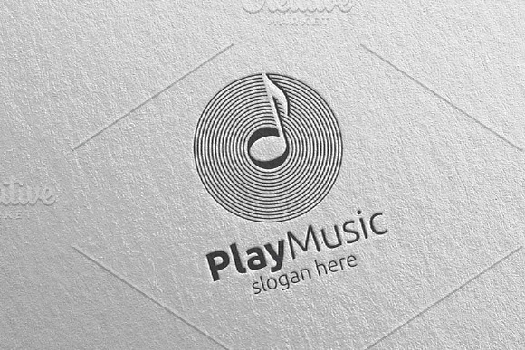 Music Logo with Note Concept 26 in Logo Templates - product preview 4
