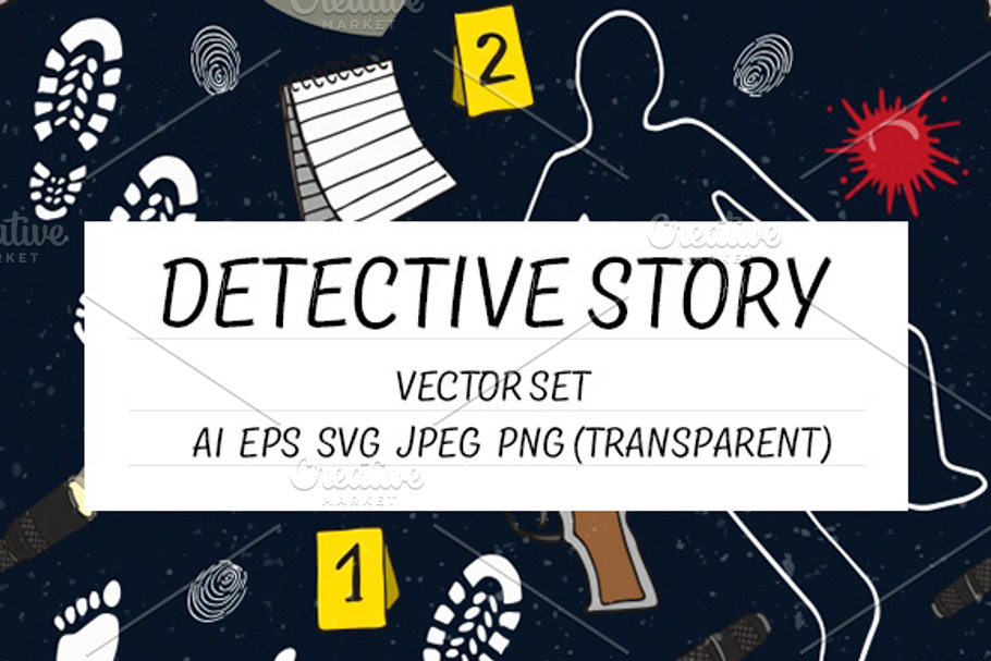 Detective story - vector set in Illustrations - product preview 8