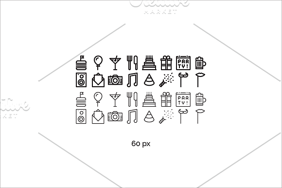 16 Party Icons + Seamless Pattern in Happy Birthday Icons - product preview 5