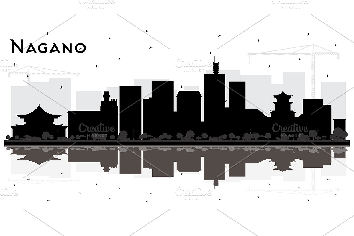 Nagano Japan City Skyline in Illustrations - product preview 8