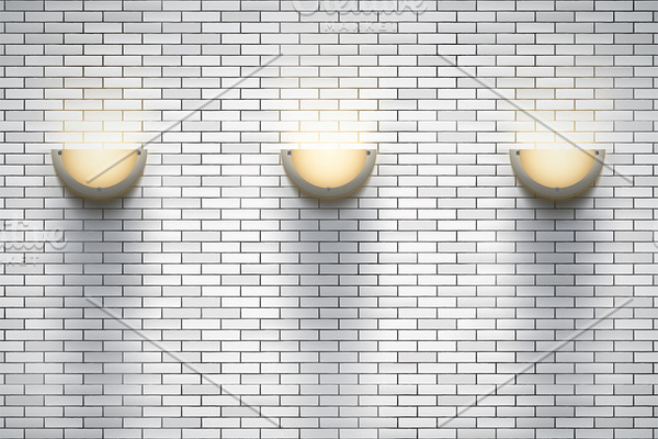 Brick wall room with vintage sconce
