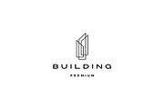 building logo vector icon line