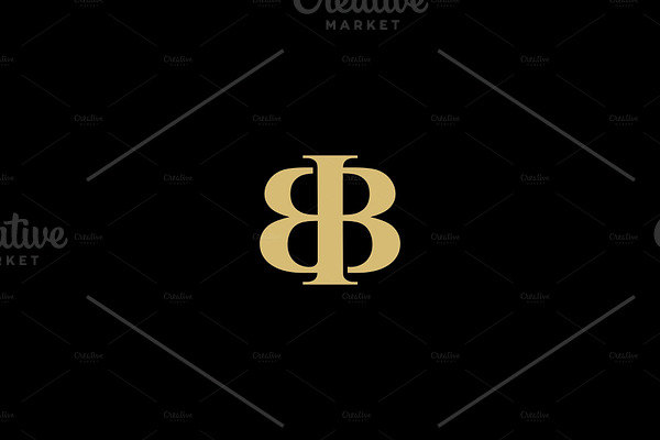 BB letter mark initial logo vector