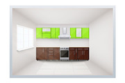 Typical modular kitchen