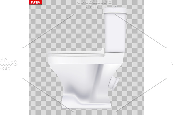 Ceramic toilet classic model