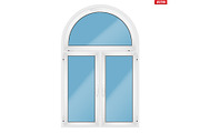 PVC window with arch