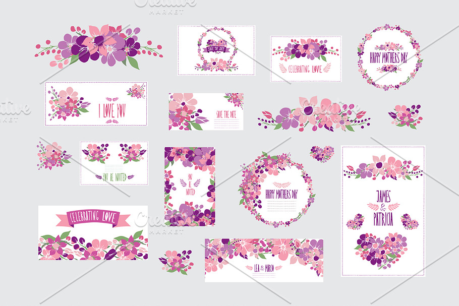Floral Cards in Postcard Templates - product preview 8