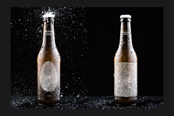 Beer Bottle Mock-Up Set in Product Mockups - product preview 3