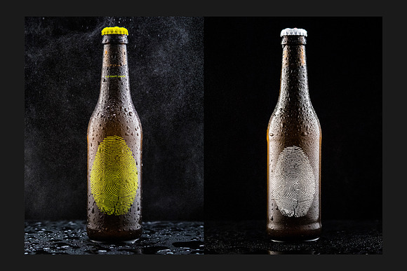Beer Bottle Mock-Up Set in Product Mockups - product preview 4