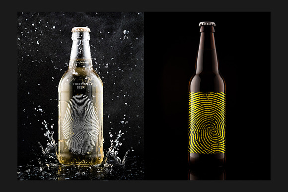 Beer Bottle Mock-Up Set in Product Mockups - product preview 5